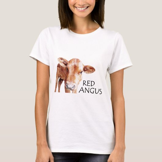 T-shirt Angus rouge (Devant)