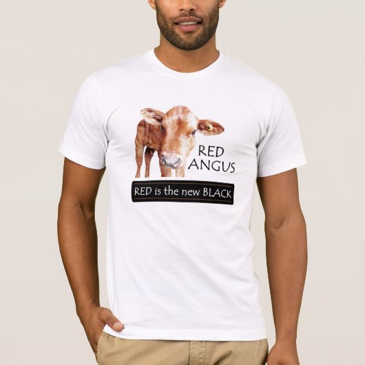 T-shirt Angus rouge (Devant)