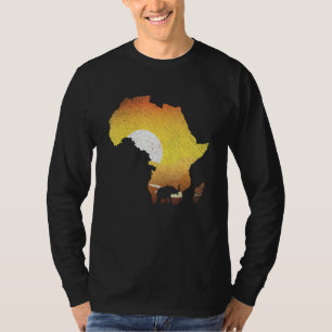 T-shirt Animal Africa Safari Savanna Sunset Elephant