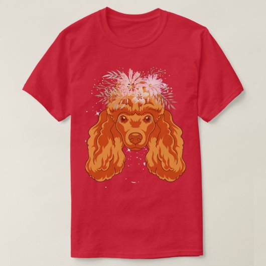 T-shirt Animal Amoureux des chiens Flower Crown Chien race (Design devant)