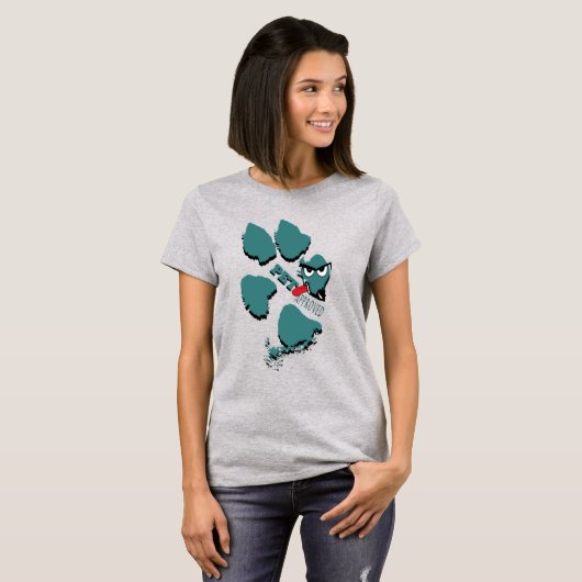 T-shirt Animal Approuvé Empreinte de patte Art Tee (Devant entier)