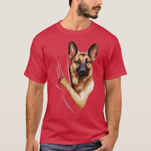 T-shirt Animal berger allemand venant de l'intérieur