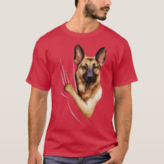 T-shirt Animal berger allemand venant de l'intérieur