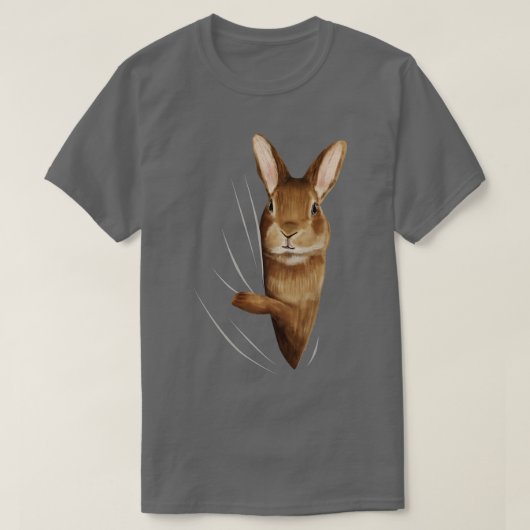 T-shirt Animal Bunny Venant de l'intérieur (Design devant)