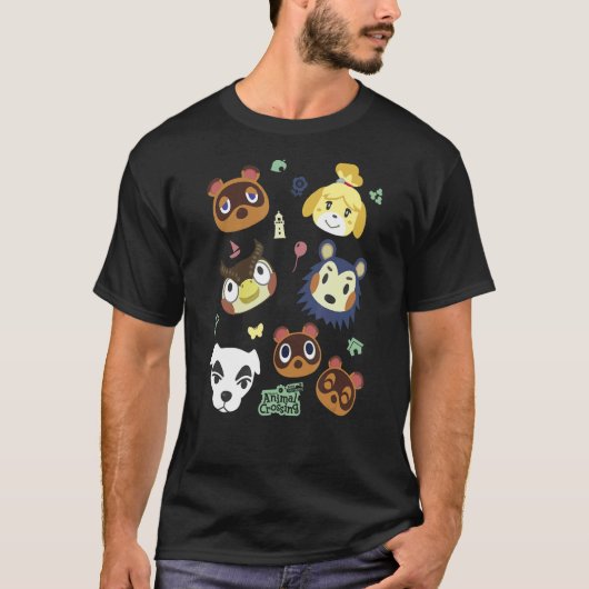 T-shirt Animal Crossing Group Big Face Poster (Devant)