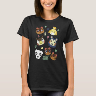 T-shirt Animal Crossing Group Big Face Poster