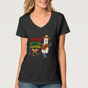 T-shirt Animal Cute Alpaca Llama Mexico Fiesta Cinco De Ma