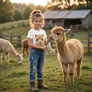 T-shirt Animal d'alpaga adorable et duveteux
