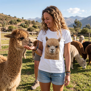 T-shirt Animal d'alpaga adorable et duveteux