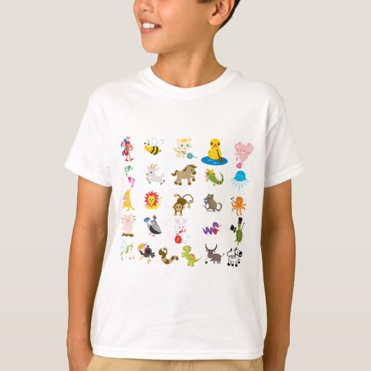 T-shirt Animal d'alphabet (Devant)