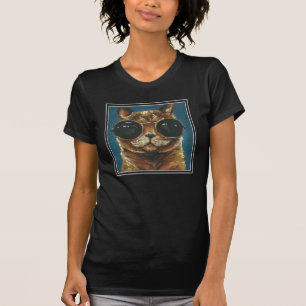 T-shirt Animal Dapper   Kitty dans les lunettes de soleil
