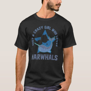 T-shirt Animal De Baleine Juste Une Fille Fou Qui Aime Les