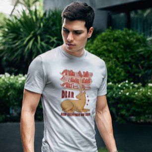 T-shirt Animal de cerfs avec bibliothèque de livres