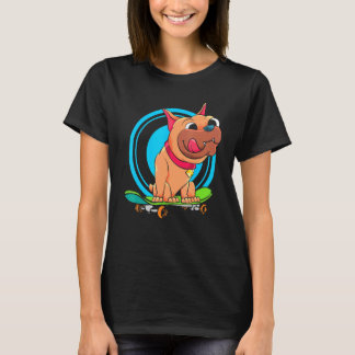 T-shirt Animal de compagnie Chien Skateboard Enfants Boule