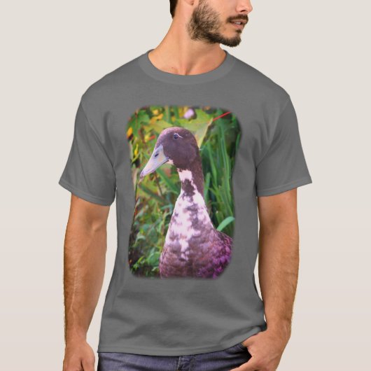 T-shirt Animal de ferme d'oies gris mou (Devant)