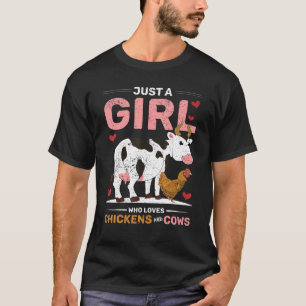 T-shirt Animal de ferme Vache Filles de fermier Femmes Pou