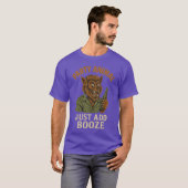 T-SHIRT ANIMAL DE FÊTE AJOUTER LE BOOZE (Devant entier)
