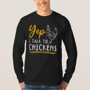 T-shirt Animal De La Ferme De Poulet Oui Je Parle Aux Poul