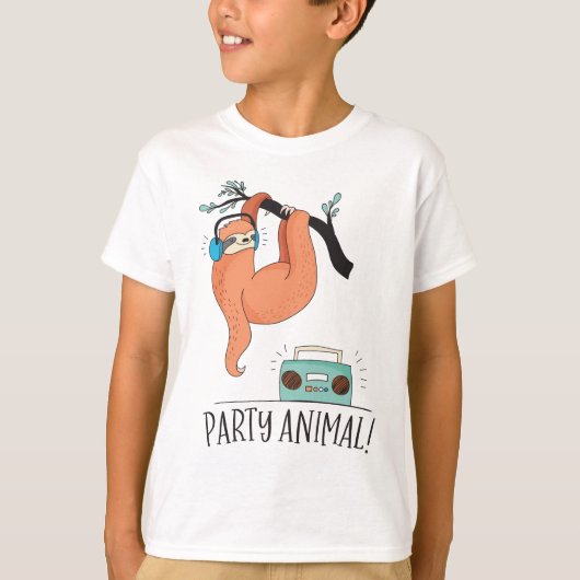 T-shirt Animal de la partie Sloth (Devant)