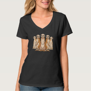 T-shirt Animal de zoo Suricates mignons Afrique Safari Su