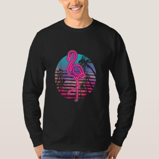 T-shirt Animal de zoo tropical été lever de soleil Flamant