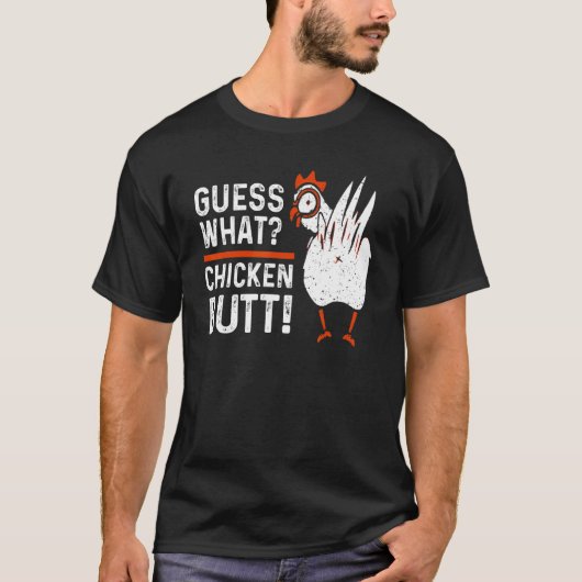 T-shirt Animal Devinez Quel Bouton De Poulet Mélange Boeuf (Devant)