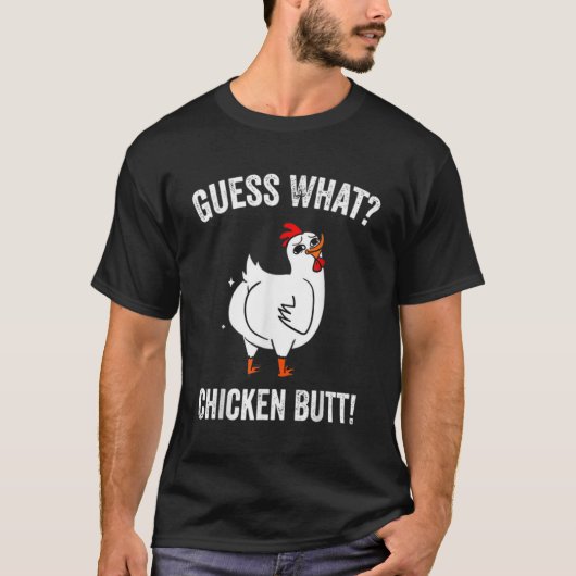 T-shirt Animal Devinez Quel Bouton De Poulet Mélange Boeuf (Devant)