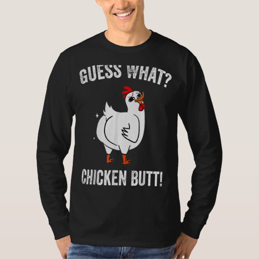 T-shirt Animal Devinez Quel Bouton De Poulet Mélange Boeuf (Devant)