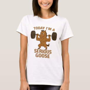 T-shirt animal drôle d'oie grave