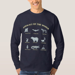 T-shirt Animal du monde noms exotiques de la faune