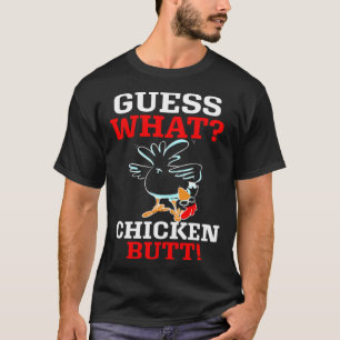 T-shirt Animal Farm Devine Ce Bouton De Poulet Blanc