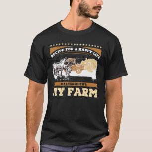 T-shirt Animal Farmer Ma Recette Agricole Pour Une Vie Heu