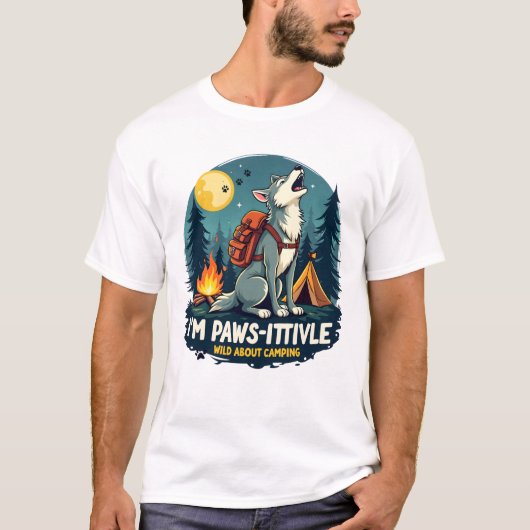 T-shirt Animal Funny Camping (Devant)