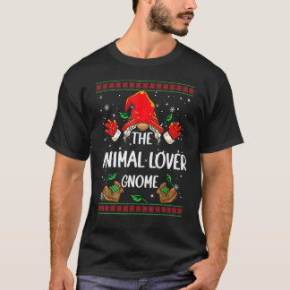 T-shirt Animal Gnome Buffalo Plaid Matching Family Christm