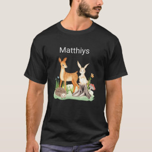 T-shirt Animal lapin hérisson Matthiys vintage