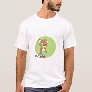 T-shirt Animal Lion Tiger Brown Petit mignon drôle