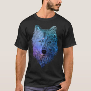 T-shirt Animal loup illumine la nature nocturne
