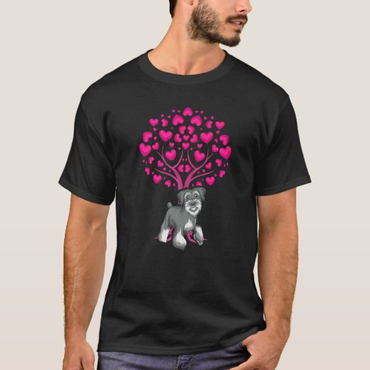 T-shirt Animal Lover Dog Lover Heart Pet Owner Heart Tree (Devant)
