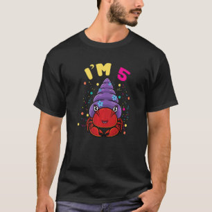T-shirt Animal marin Im 5 Crabe ermite 5e anniversaire 1
