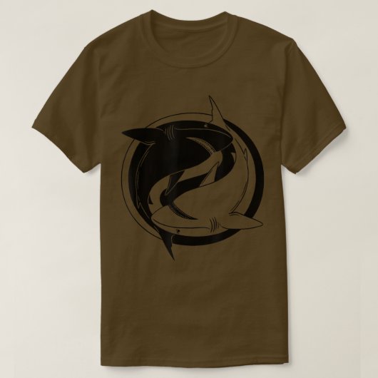 T-shirt Animal marin Ying Yang Requin (Design devant)