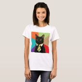 T-shirt Animal Meme de conseil de chat d'affaires (Devant entier)