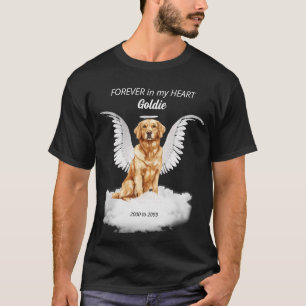 T-shirt Animal Memorial Angel Chien Golden Retriever