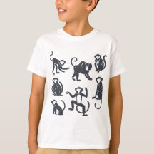 T-shirt animal mignon amusant pour singe enfant