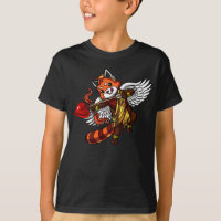 Animal mignon de cupidon d'ours panda rouge