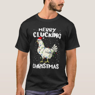 T-shirt Animal Père Noël Lumières Noël Pyjama Joyeux Poule