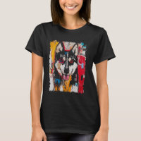 Animal Pop Art Design avec un chien sur elle Graff