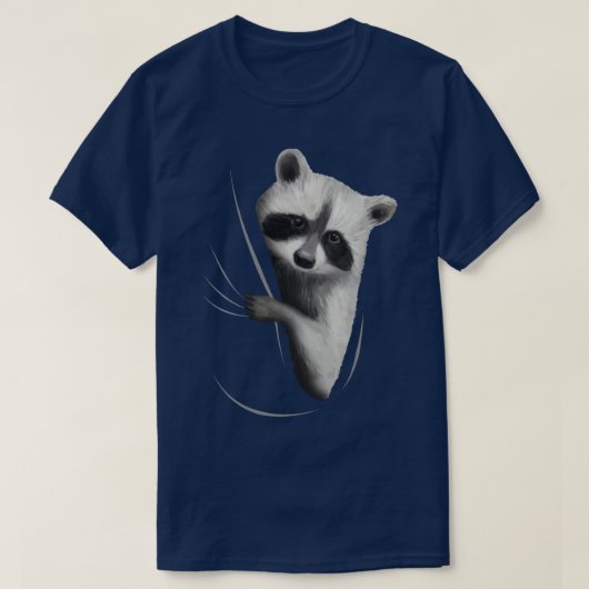 T-shirt Animal Racoon Provenant De L'Intérieur (Design devant)