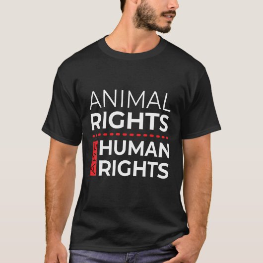 T-shirt Animal Rights are Human rights (Devant)