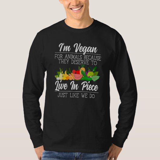 T-shirt Animal Rights Veggie Vegetarianism Vegan  (Devant)