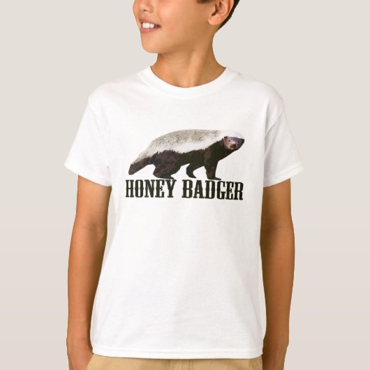 T-shirt Animal sauvage de blaireau de miel (Devant)